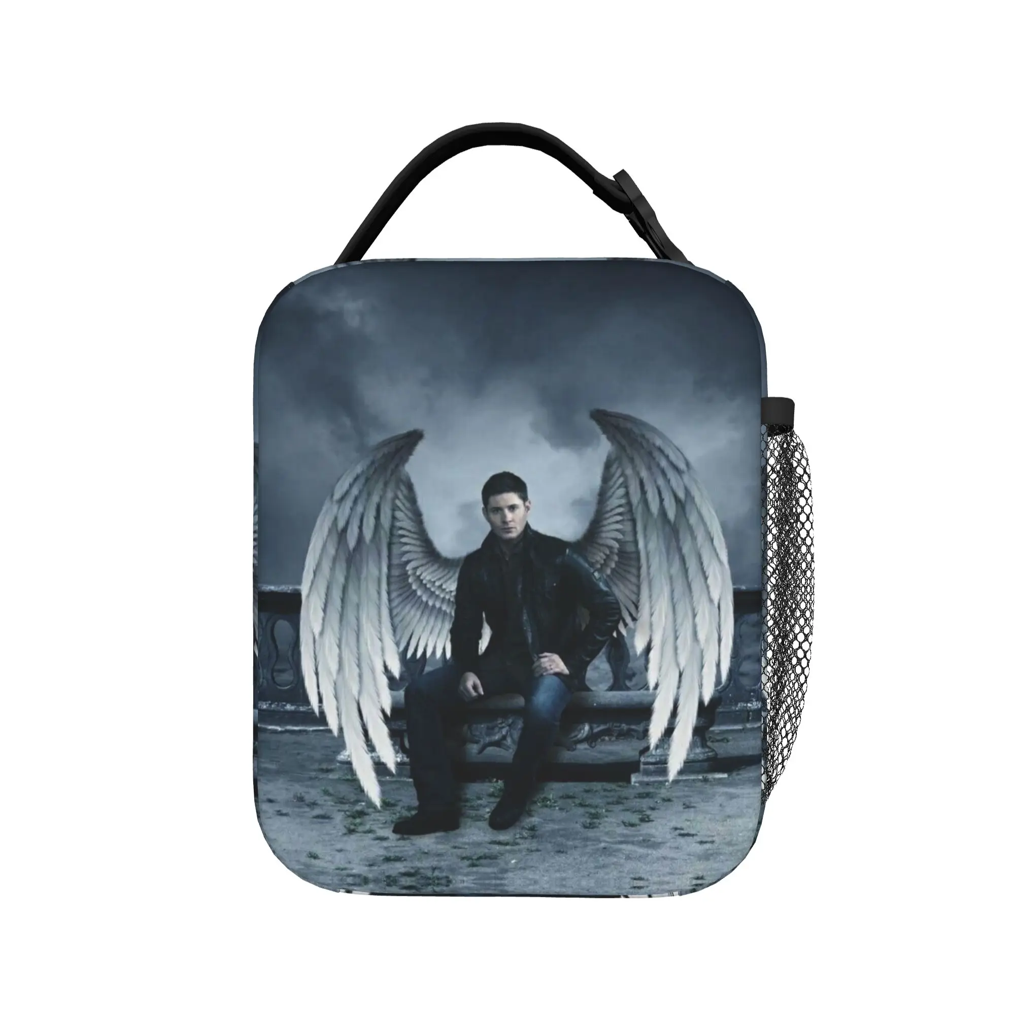 Supernatural Horror Movie Magic Power Lunch Bag Outdoor Picnic Zipper Thermal Lunch Bags For Women  Oxford Custom Cooler Bag