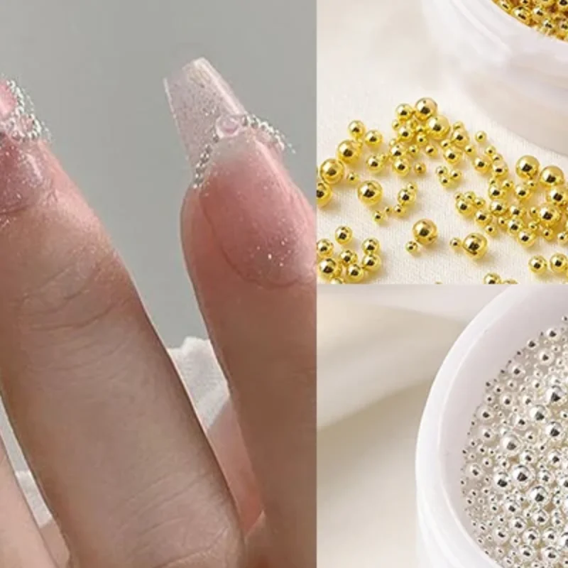 

0.4mm-1.5mm Mini Steel Ball Metal Micro Caviars Alloy Nail Art Rhinestones Jewelry Manicure Accessories DIY Ornaments