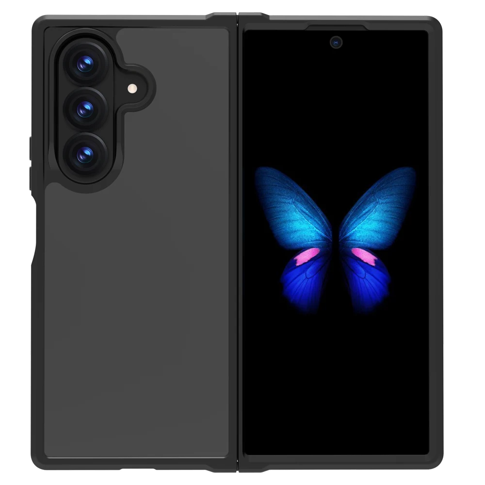 LeReach TOC Transparent Case For Samsung Galaxy Z Fold 7 5G TPU Frame PC Hard Back Cover