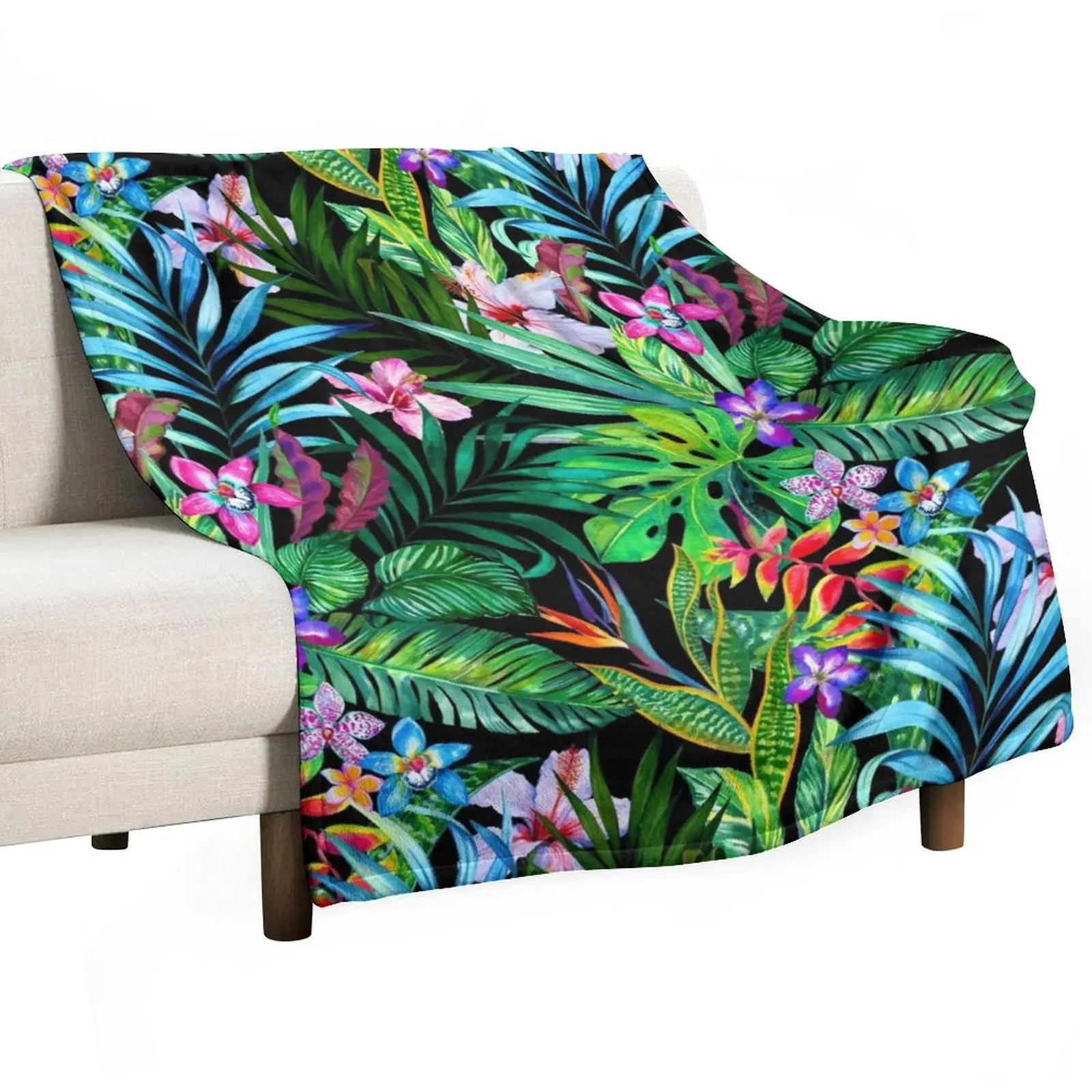 

Tropical Fest Throw Blanket Travel Tourist Blankets