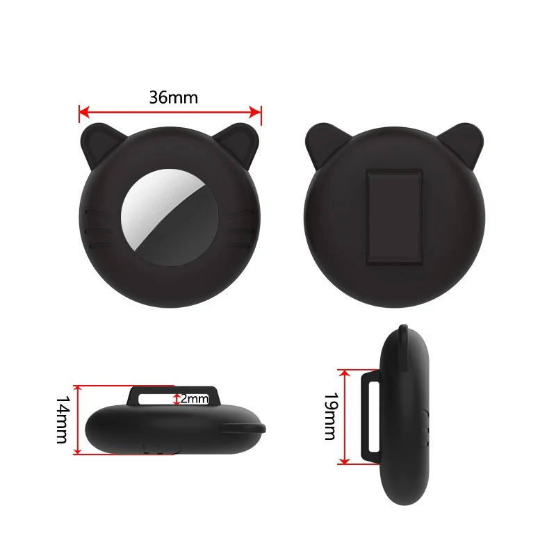 For Airtag Case Cat Collar Holder Stretchy Silicone Holder For Airtag Puppy Dog Anti-Lost Protective Pet Case Pet Protective view 6