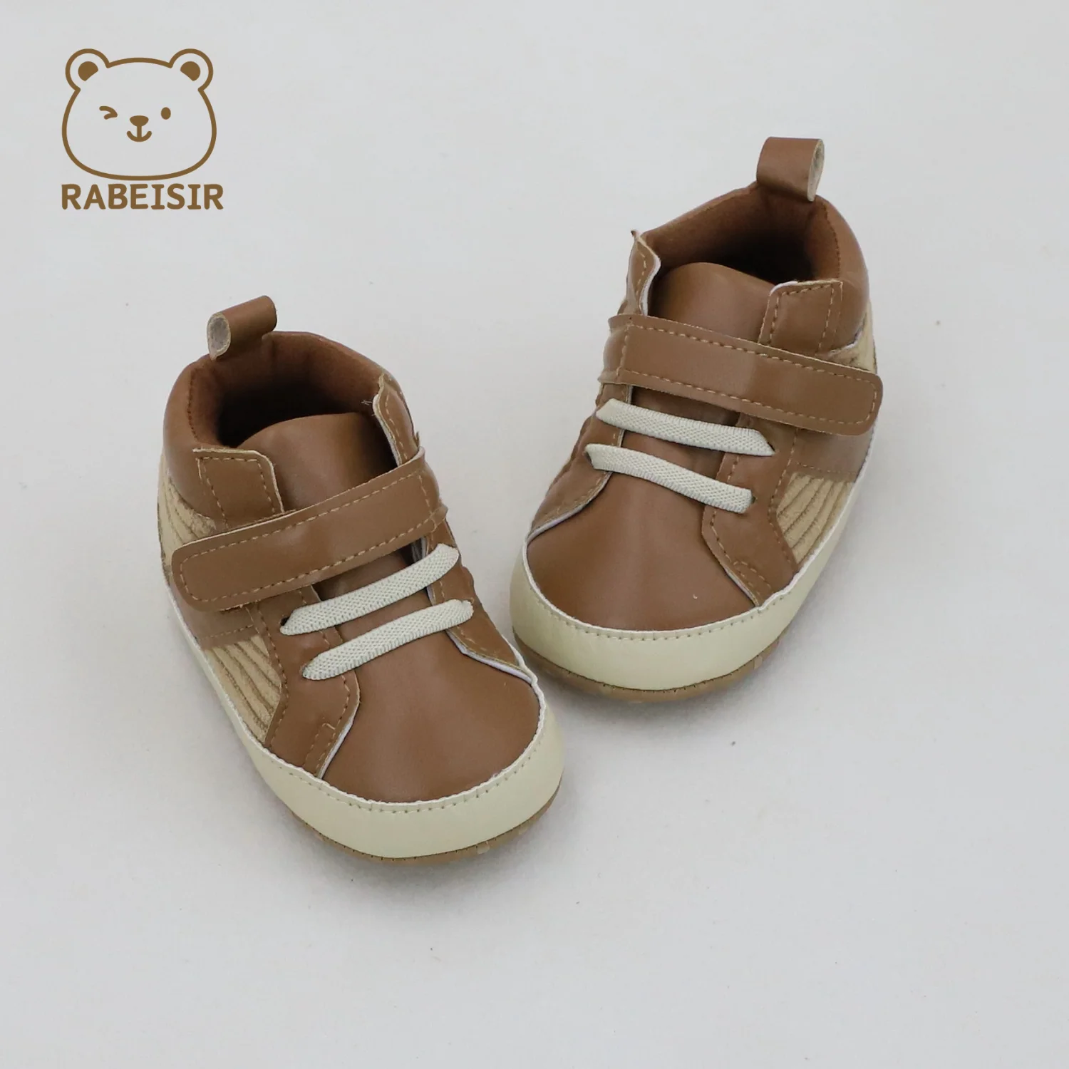 

Spring and Autumn Boys' Baby Casual Shoes 0-6-12-18 Months Baby Shoes Learning Shoes Warm and Anti-Falling Boys' High Top Shoes