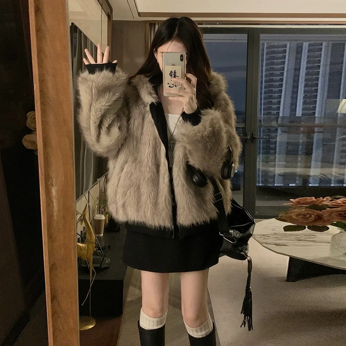 

Зимняя утолщенная флисовая женская хлопковая куртка на молнии, верхняя одежда, осенний стиль, свободные модные универсальные студенческие повседневные пальто