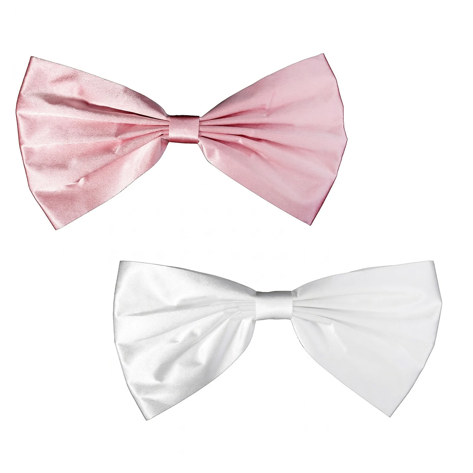 Large Bow-Tie Sash for Wedding Dress and Evening Gown Elegant Satin Accessory with Brooch Design