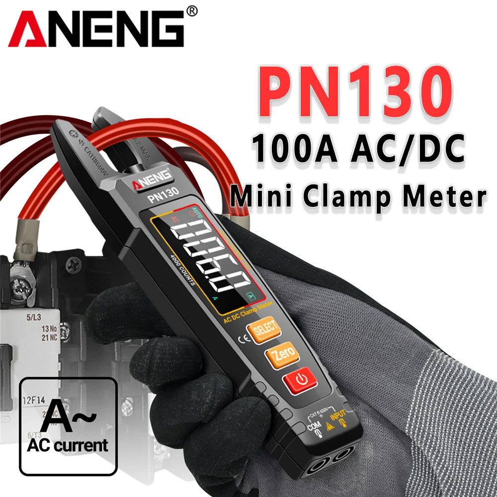 PN130/PN129 Intelligent Digital Multimeter Clamp Meter 4000 Counts AC/DC Voltage Current Protable Capacitance Resistance T