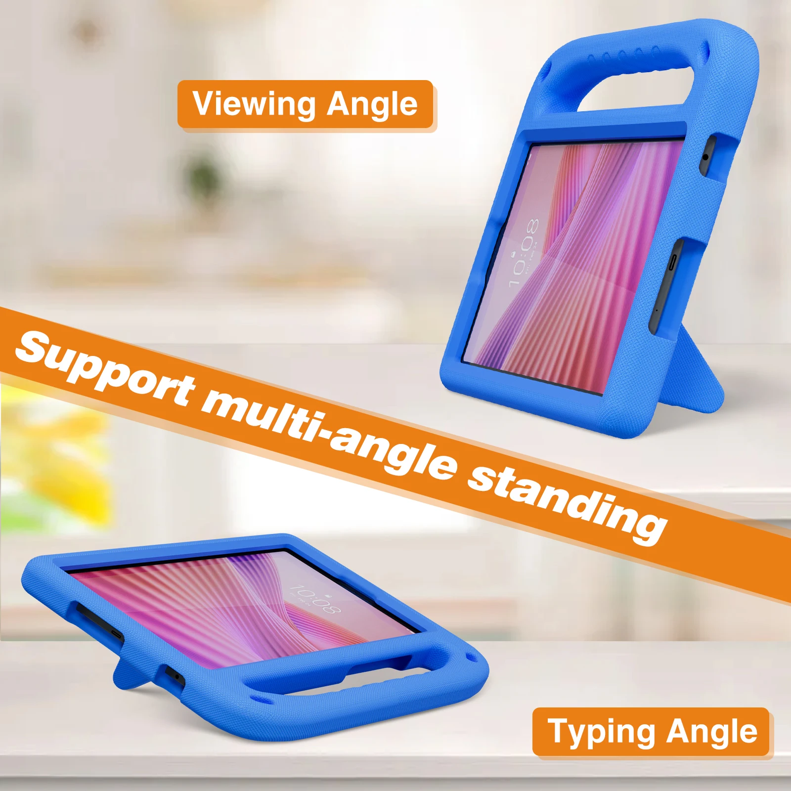 Etui na Lenovo Tab One K9 8.7 cala TB305ZU TB305FU 2025 8.7 cala, odporne na wstrząsy, z motywem kreskówkowym dla dzieci, z uchwytem, podstawką i osłoną z pianki EVA. # R — zdjęcie produktu 3