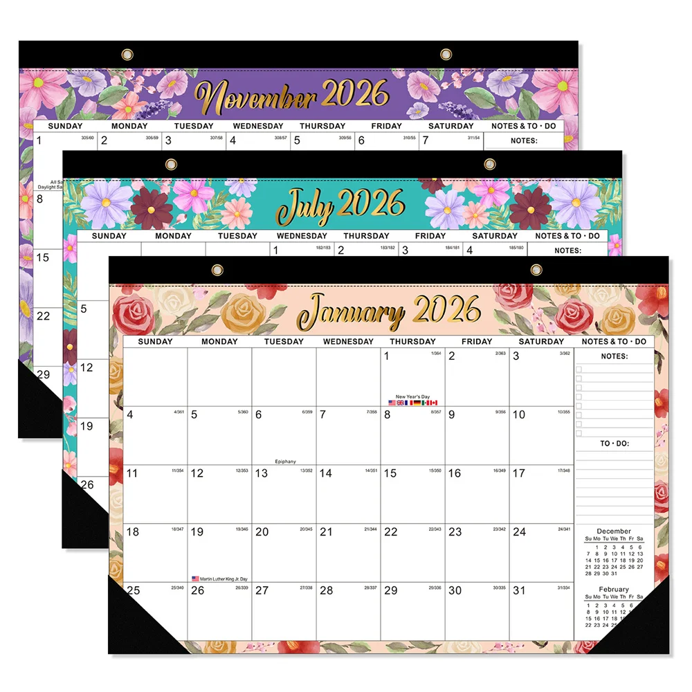 

Monthly Planner Calendar Clean 2026 Hanging Calendar Home Planner Organizer Spacious 18-Month Wall Calendar For Study Room Home