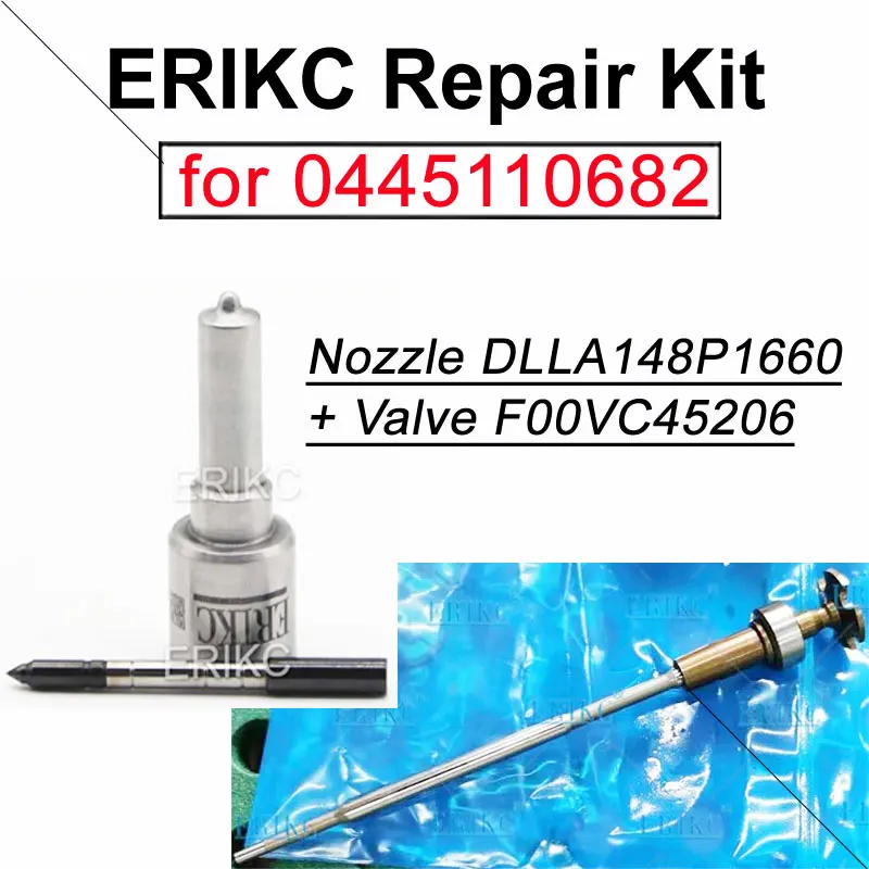 0445110682 Ремкомплект дизельных форсунок Сопло DLLA148P1660 0445172019 Клапан F00VC45206 для Bosch Jeep Renegade 2,0 16 В 55263233