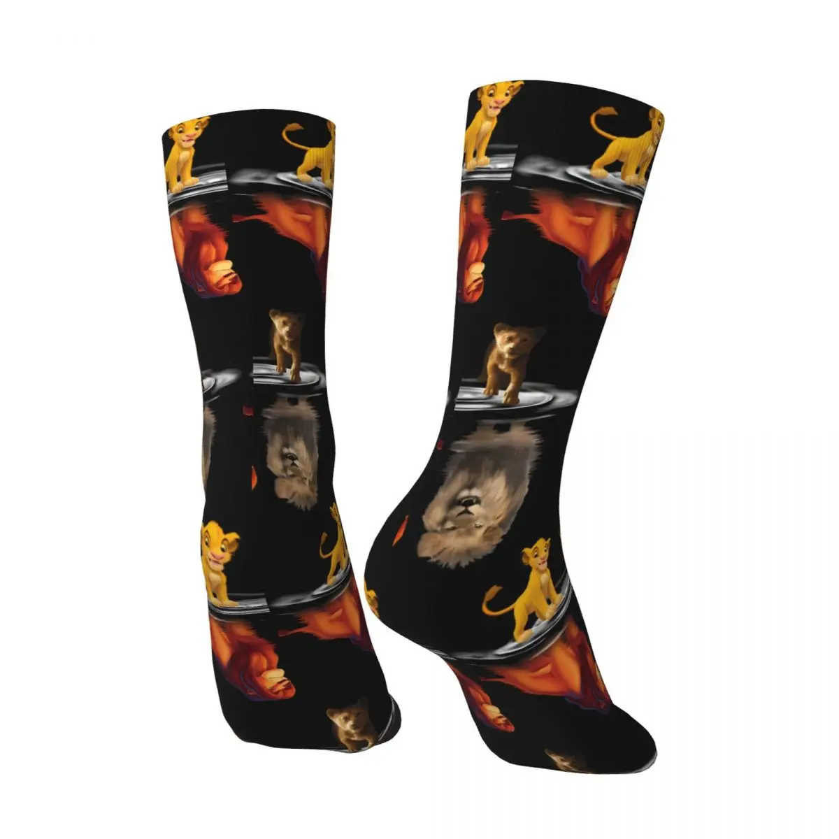 Hip Hop Retro Splendid Crazy Men's compression Socks Unisex The Lion King Harajuku Pattern Printed Funny Novelty Happy Crew Sock