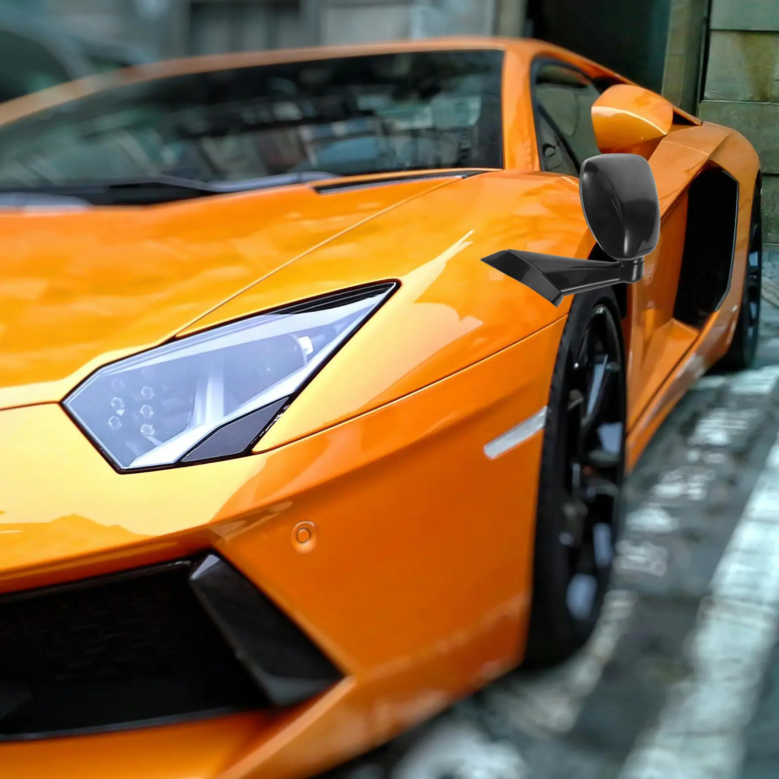 

Universal Rearview Mirror for Engine Hood Automotive Vehicles Clear Plastic Easy Installation Wide Angle Blind Spot