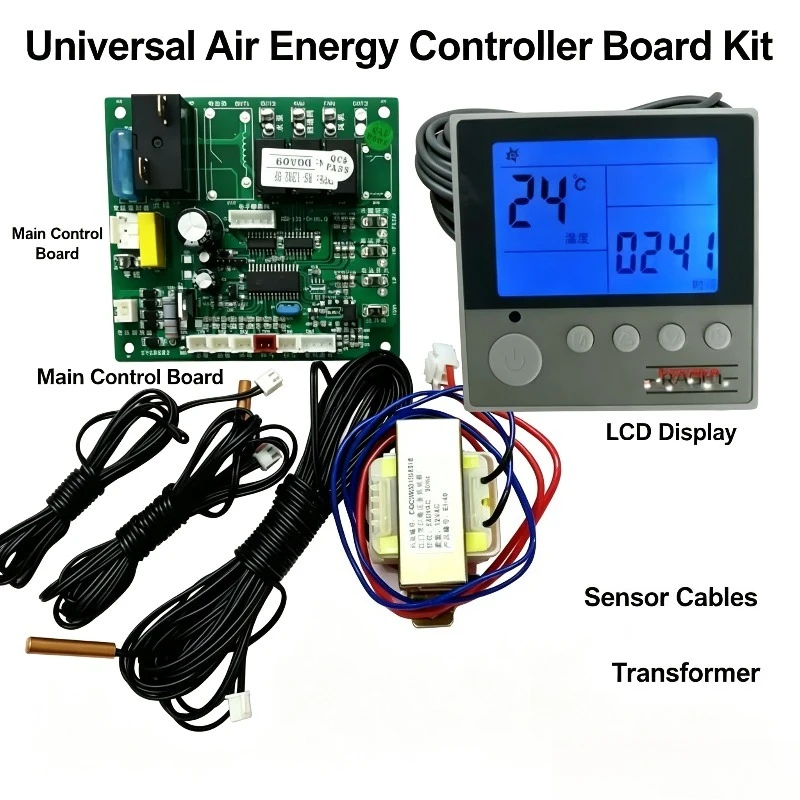 Air Energy Controller Universal Heat Pump Computer Board Electronic Expansion Valve Main Board 1.5p 2 Horse Complete Set
