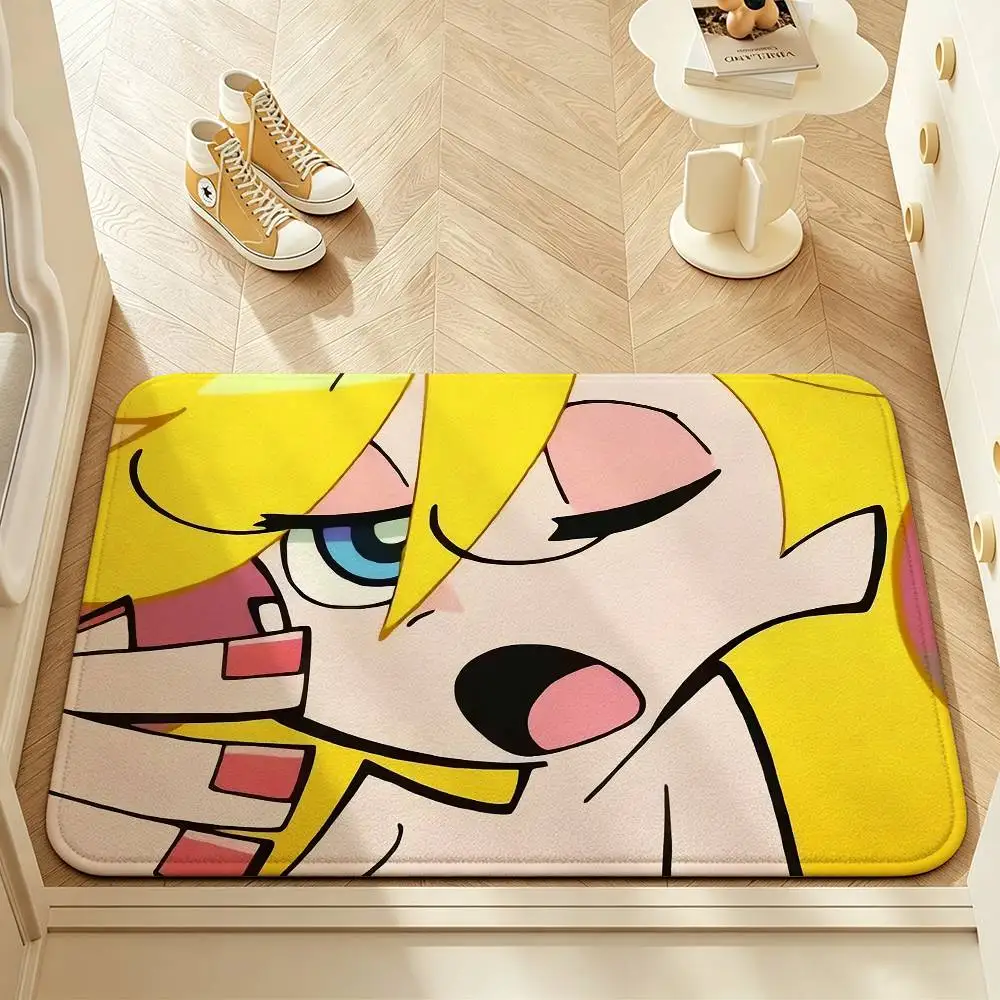 So Cute P-Panty Anime Anti‑Slip Floor Mat Short Plush Rug mat Soft Comfortable Machine Washable Home Decor