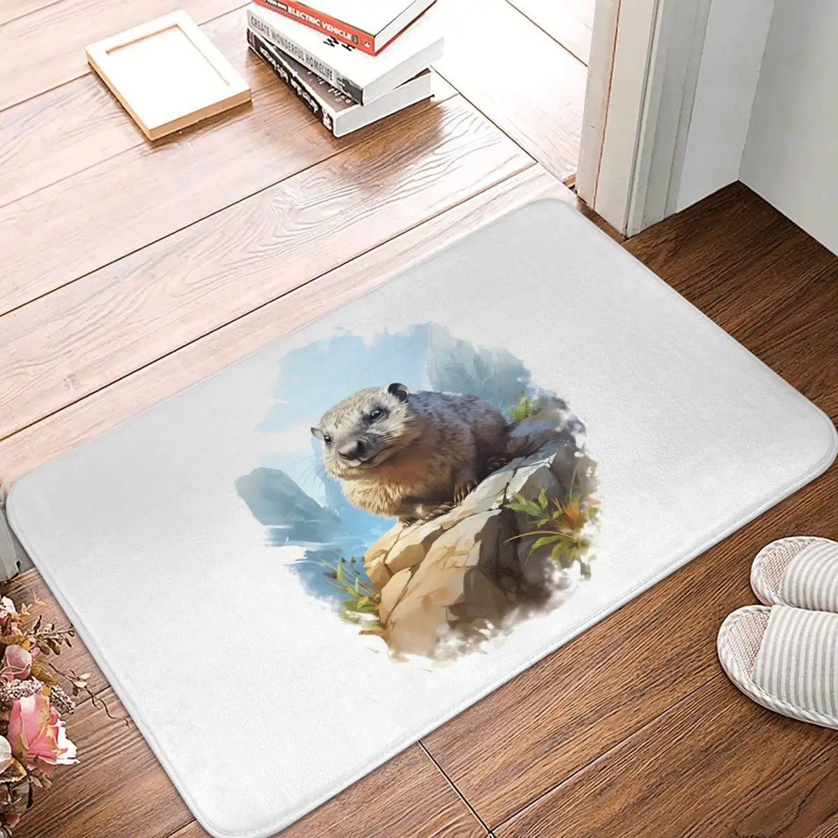 Rock Hyrax Desert Hyrax Non-slip Doormat Floor Mat Durable Carpet Rug for Kitchen Entrance Home Balcony Footpad Mats