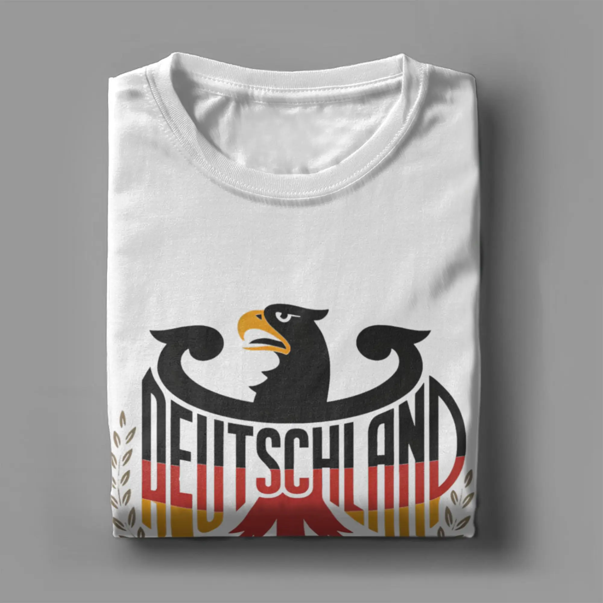 الرجال ألمانيا Deutschland كول النسر شعار تي شيرت القطن تيز الصيف Y2K ريترو قصيرة الأكمام تي شيرت س الرقبة تي شيرت حجم كبير #4