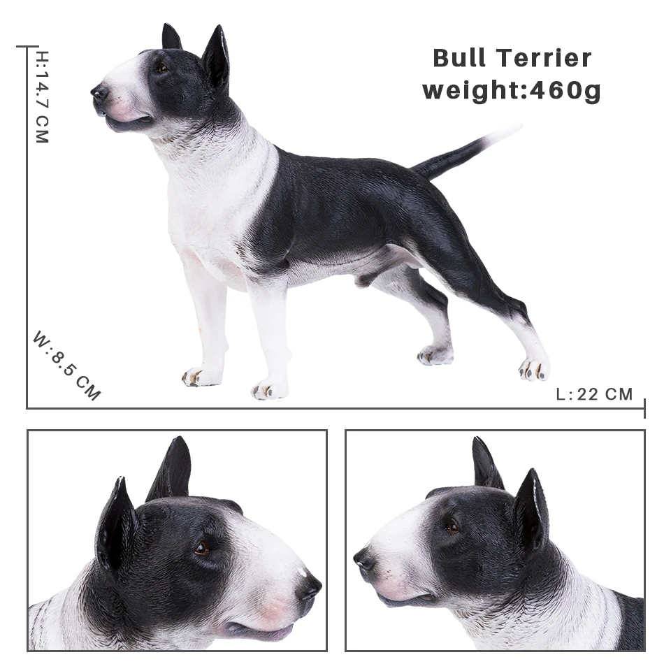 Große lebensechte Farm Haustier Hund Bullterrier Simulation Tiermodell Action & Spielzeug Figuren klassische Sammlung Spielzeug für Kinder Geschenk – Detail 2