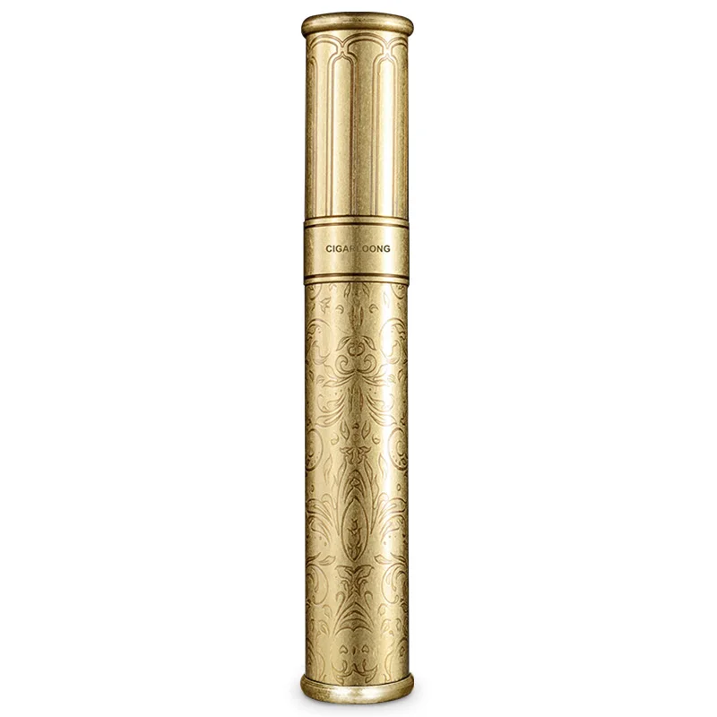 

Portable Stainless Steel Cigar Moisture Tube Single Piece Vintage Cigar Accessories CIGARLOONG Brass Made in China