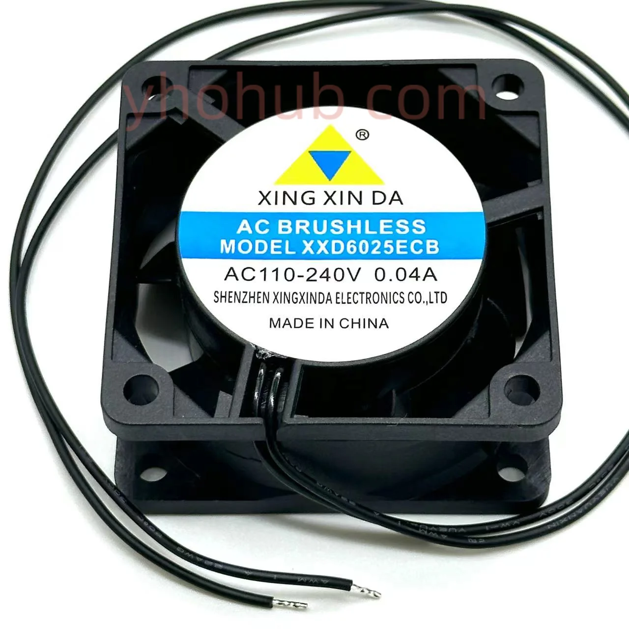 

XING XIN DA XXD6025ECB Server Cooling Fan AC 100V-240V 0.08A 60x60x25mm