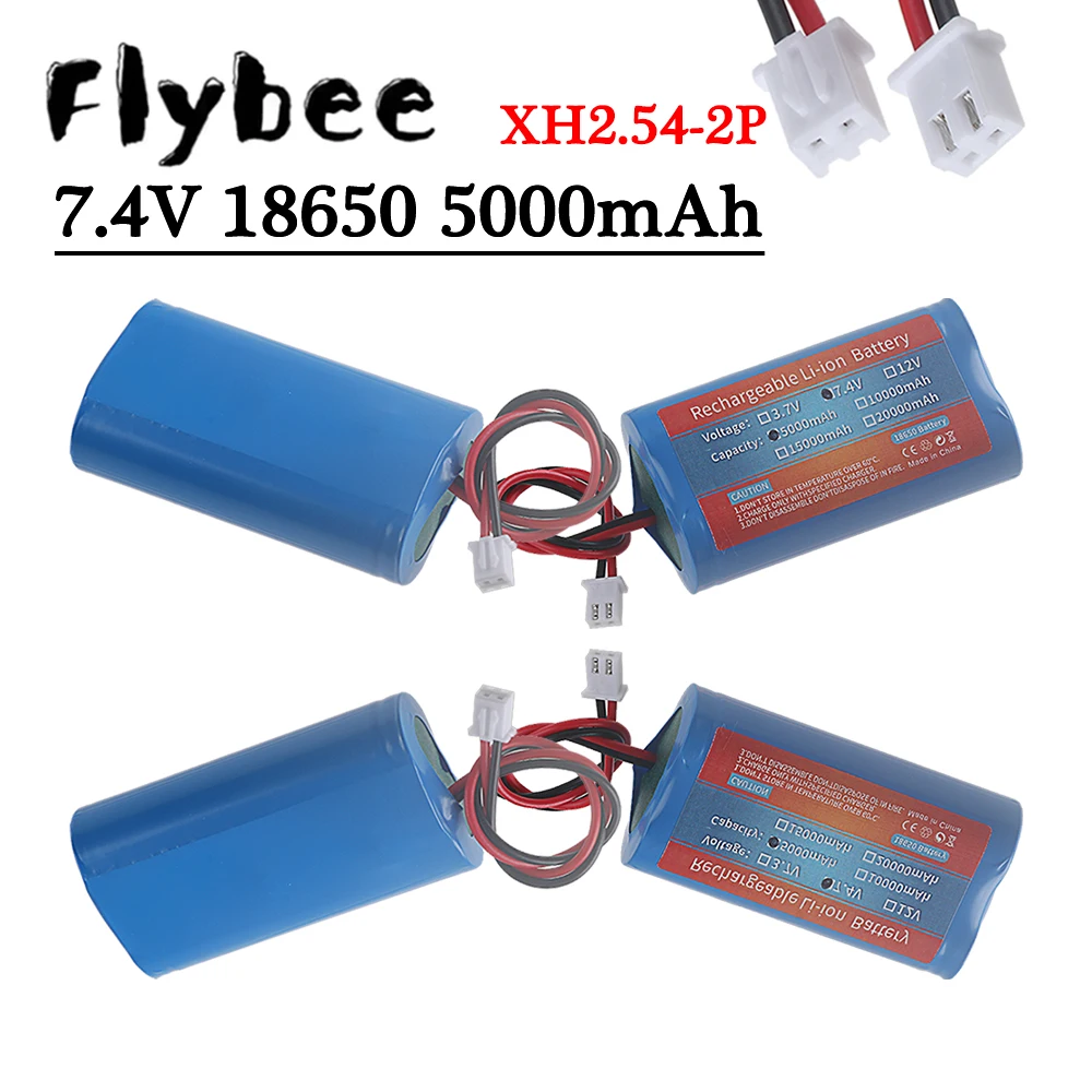 2S1P 7.4V 5000mah 18650 lithium-ion Rechargeable Battery Pack For Flashlight Bluetooth speaker Led Lights Toys Cars