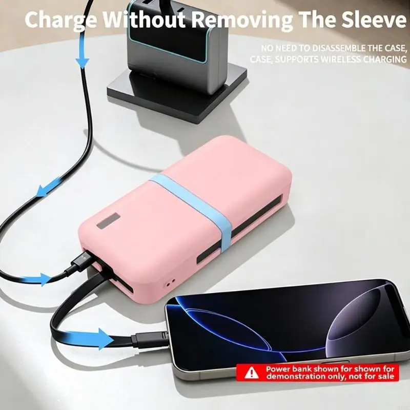 Power Banks Case for CP24 Model with Display Opening, Cable Route, and Carry Lanyard for Travel Use and Daily Carry 896C