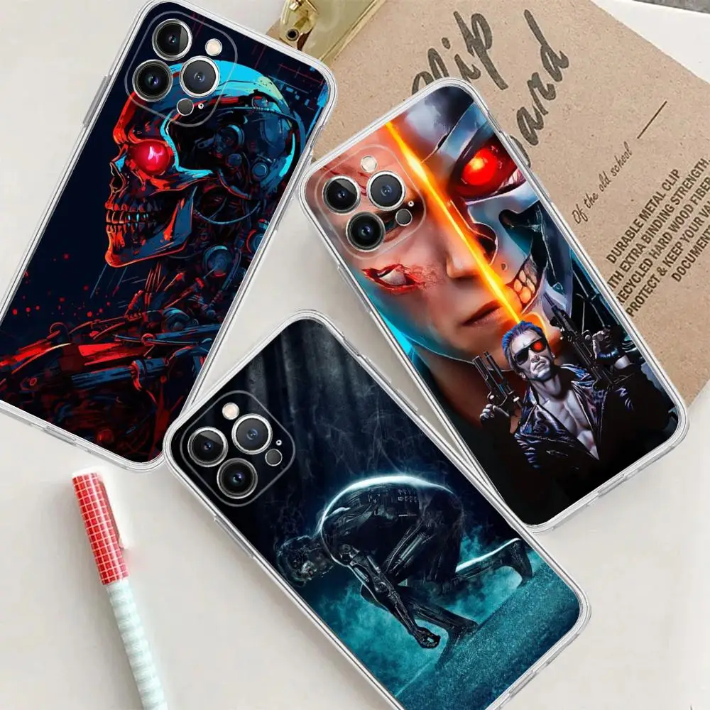 Schwarzenegger T-Terminator Movie Phone Case For IPhone 15 14 13 12 Mini 11 Pro XS Max X XR SE 6 7 8 Plus Soft Silicone Cover