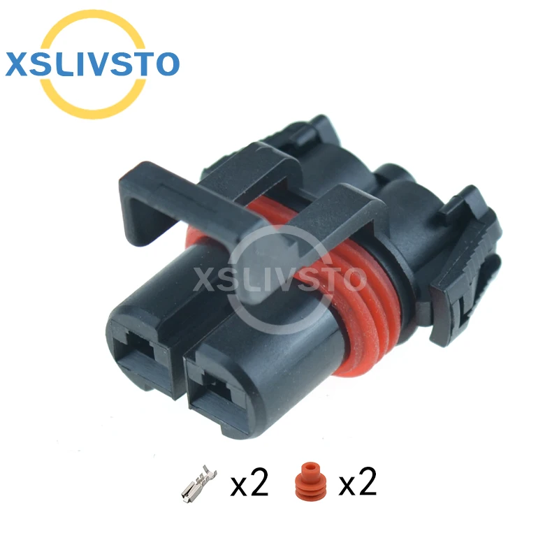1 Set 2 Pin 12052613 Metri-Pack 2-Way Female Connector 480 Series with terminals
