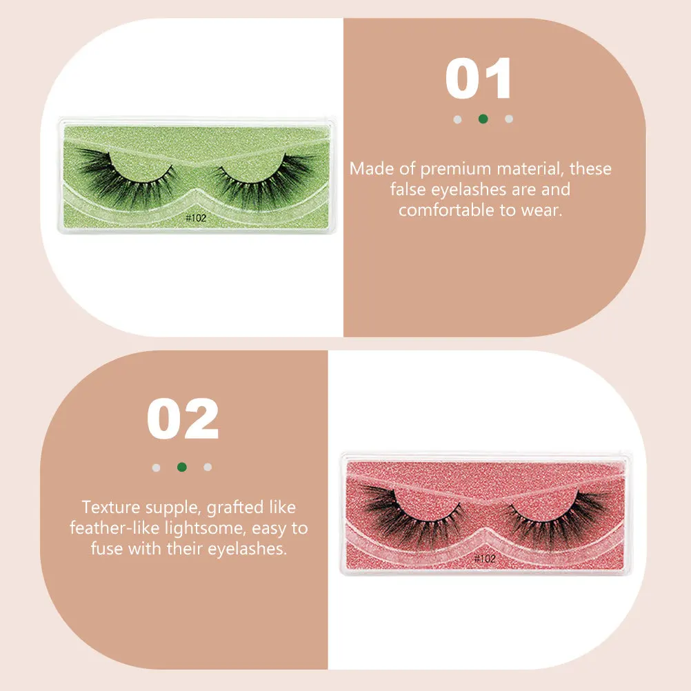 

12Pairs Soft Comfortable Fake Eyelashes Thick Vivid Artificial Lashes for Women Night Out Dancing Photography Everyday Use