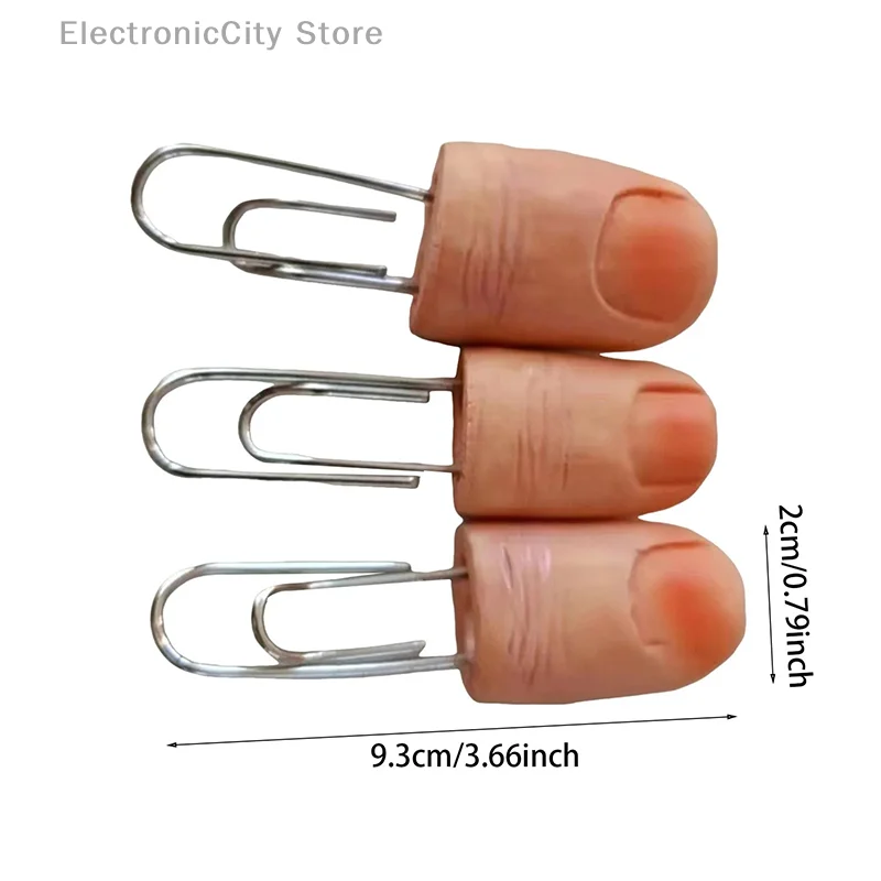 3Pcs 3D Resin Realistic Finger Bookmarks Decoration Simulation Finger Paper Clips Horror Halloween Gift Paperclip Bookmarks