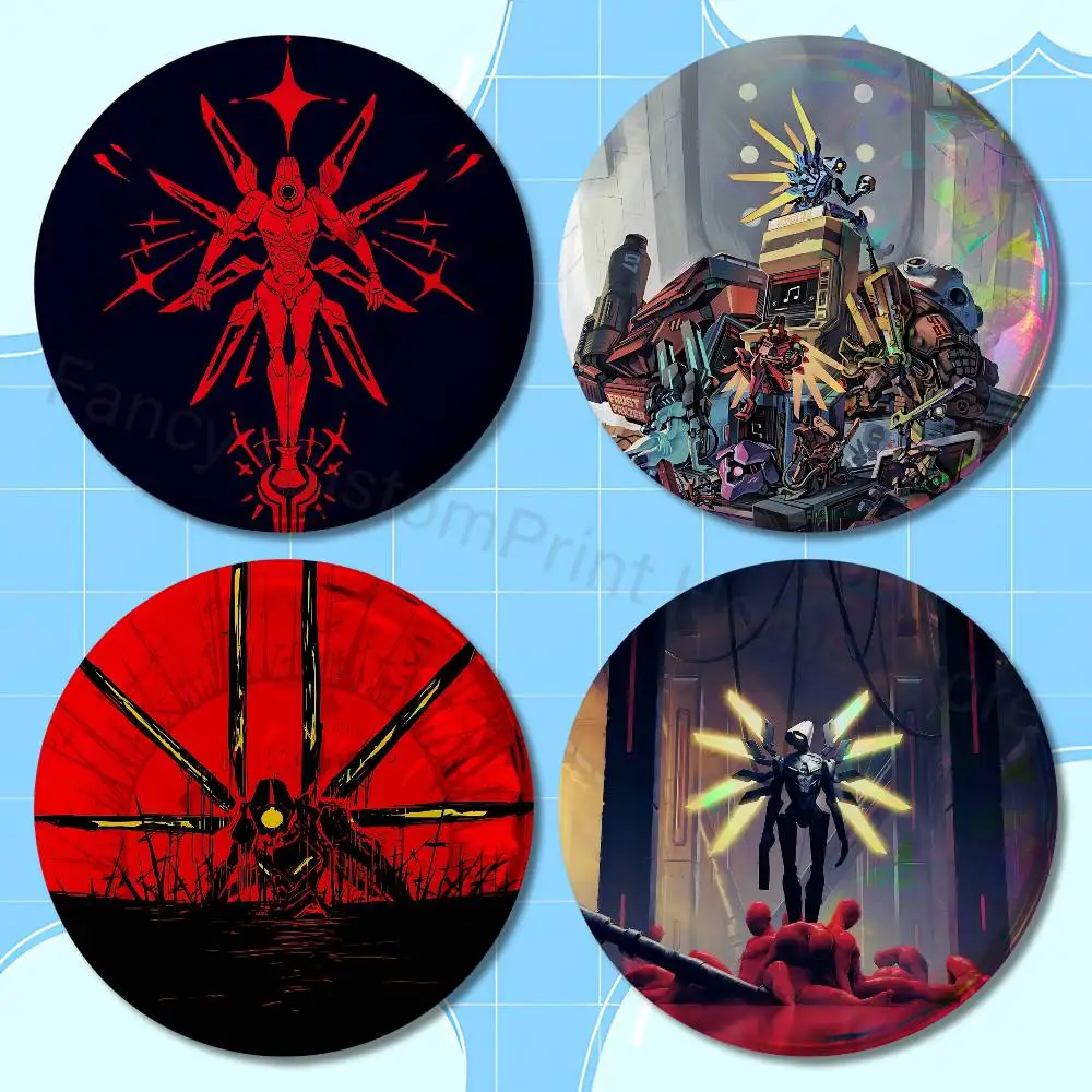 U-ULTRAKILL G-Geometry Layer Game Pins 58mm Cute Cartoon Badge Handmade Brooches for Backpack Accessories