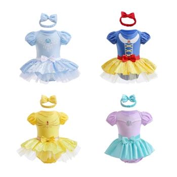 Baby Romper TUTU Dress With Headband Infant Baby Princess Girl Clothes Size 3-18M Cute…