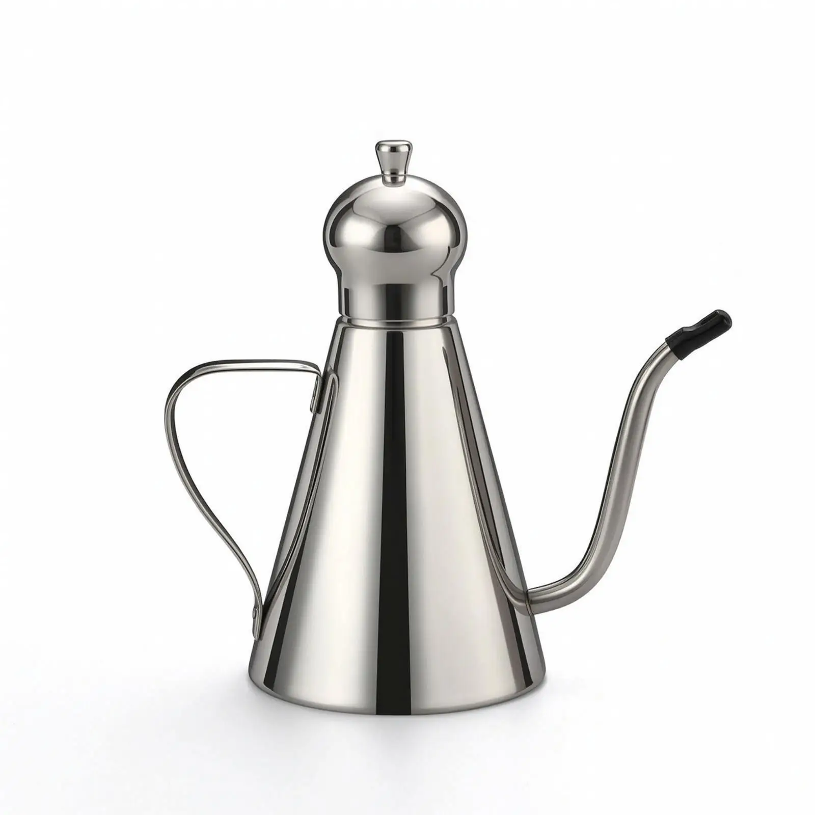 Durable Steel Oil Pot with Comfortable Side Handle for Easy Refill and Controlled Liquid Seasoning Serving