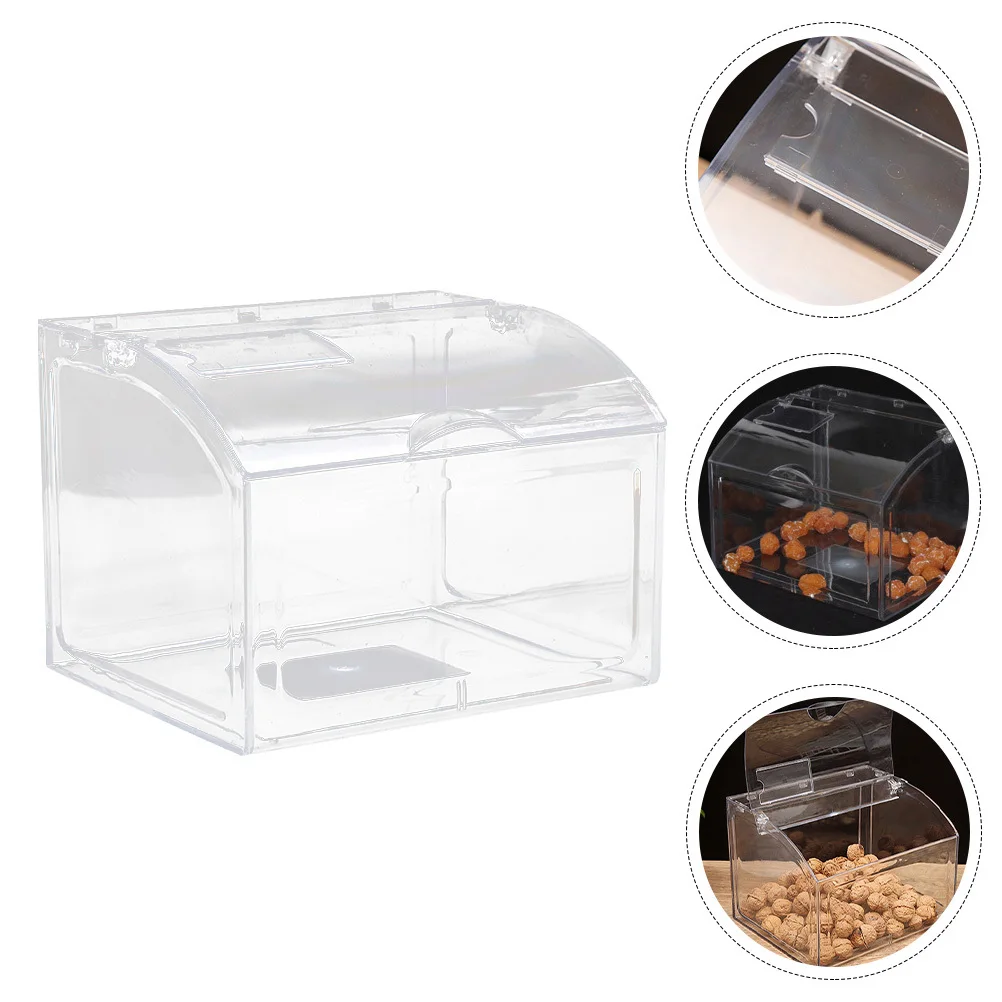 

Transparent Candy Box Flip Top Airtight Food Storage Container Large Capacity Kitchen Pantry Organizer For Dry Fruits