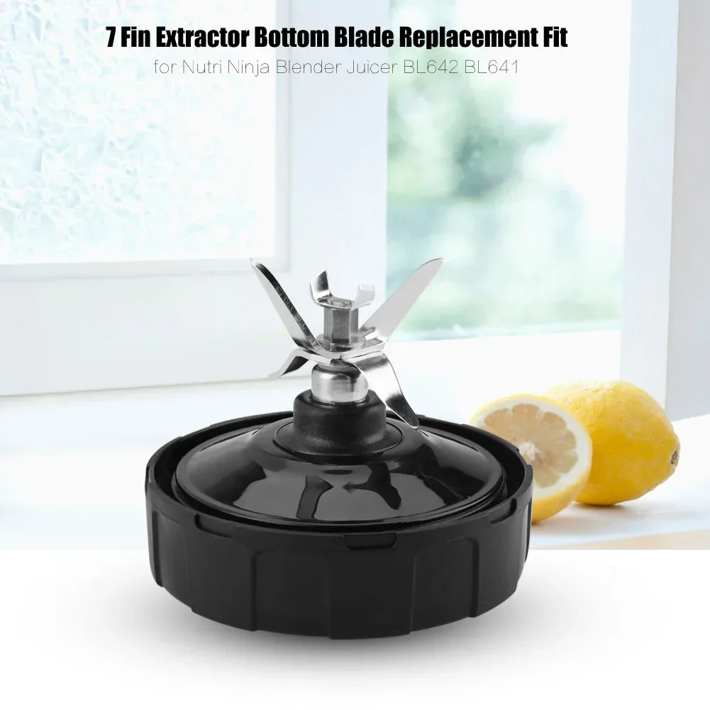 2024 New 1000w 7 Fin Extractor Bottom Blade Fit for Nutri Ninja Blender Juicer 18/24/32oz BL642 BL64