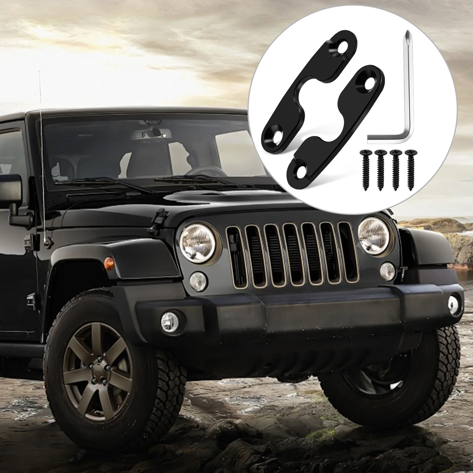 

1 Set Sun Visor Repair Kit Aluminum Alloy Replacement Visor Bracket Secure Fit Interior Accessories Compatible With