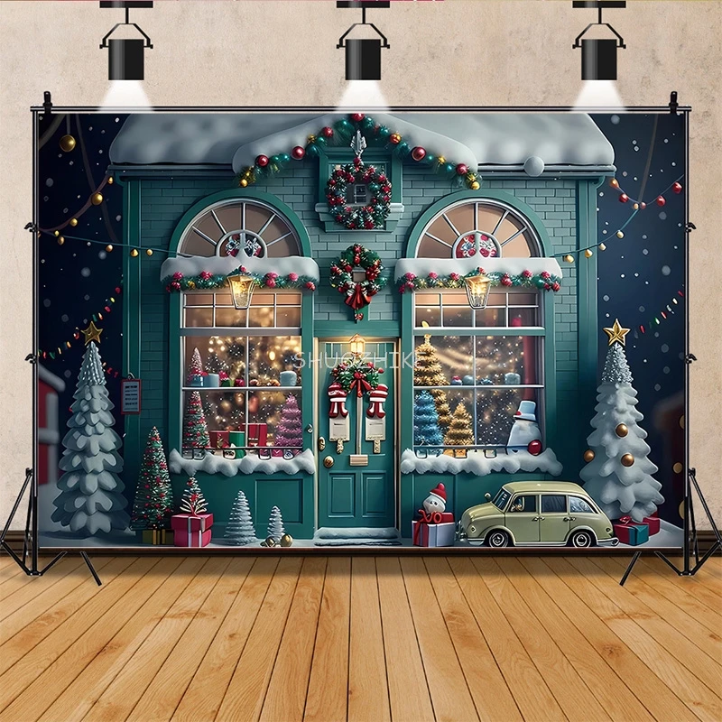 

SHUOZHIKE Christmas Day Photography Backdrops Happy Magic Xmas Eve New Year Candy Fireplace Studio Background Props JD-06