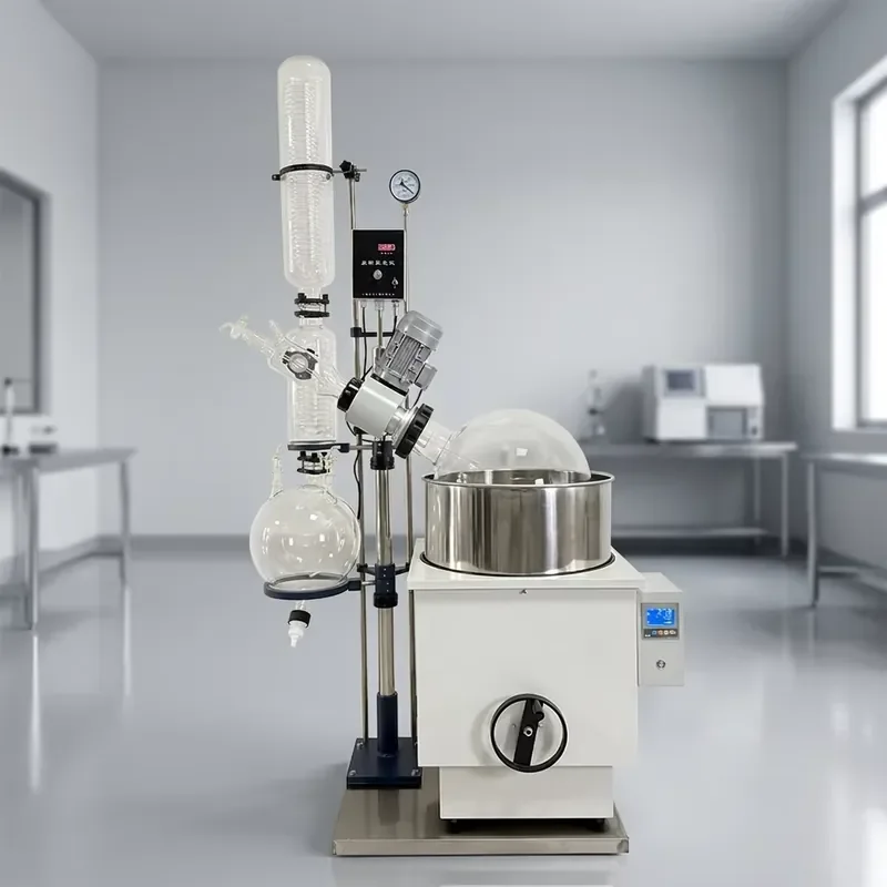 30L Electric Essential Oil Distiller Rotary Evaporator with Pump & Gear Rotovapor Salt Crystallizer Equipment Solvent