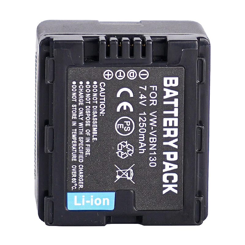 VW-VBN130 camera battery for Panasonic camcorder HDC-TM900 HS900 SD800 VBN260