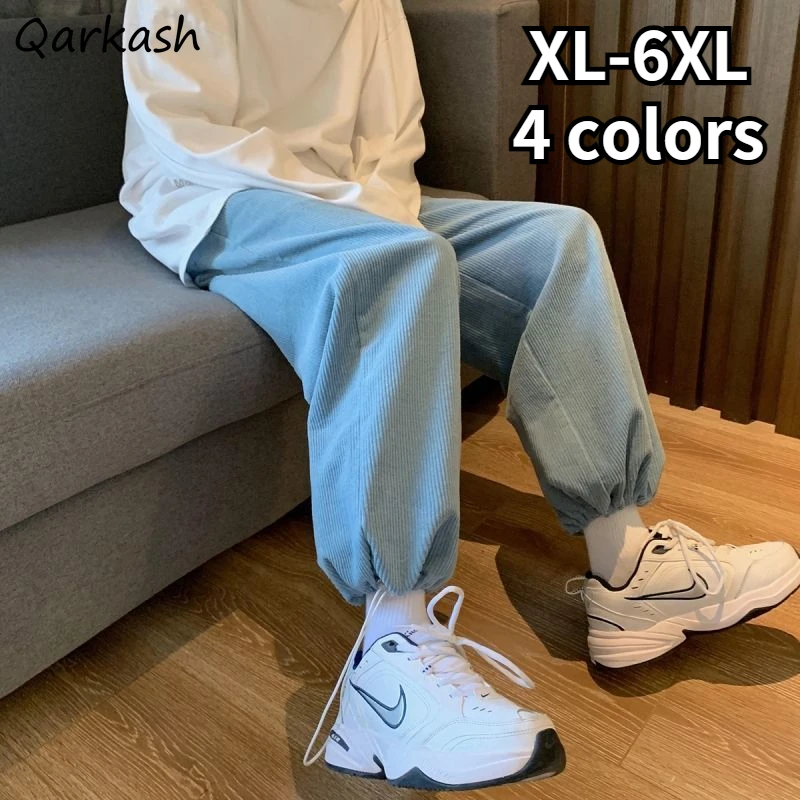 

Casual Pants Women Corduroy XL-6XL Design Streetwear Bottoms Shirring Cool Girls Boyfriend Female Students Ulzzang Pantalones