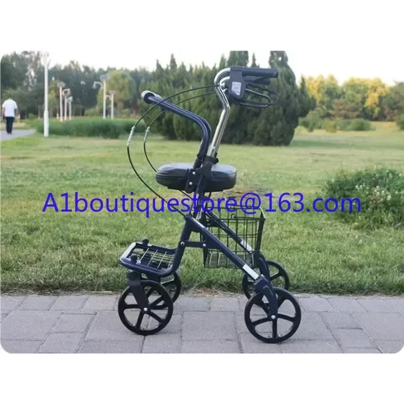 Elderly folding portable shopping cart Elderly trolley  cart Four-wheeled walking scooter