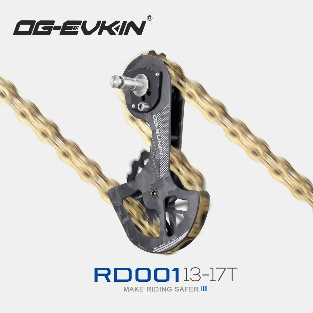 OG-EVKIN RD-01 Carbon Fiber Ceramic Rear Derailleur 13T-17T Pulley Guide Wheel For R7000 R8000 R8050 R9150 R9170 Bicycle Parts