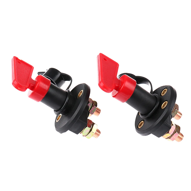 12V 24V Red Key Cut Off Battery Main Kill Switch Vehicle Car Modified Isolator Disconnector Car Power Switch for Auto truck boat