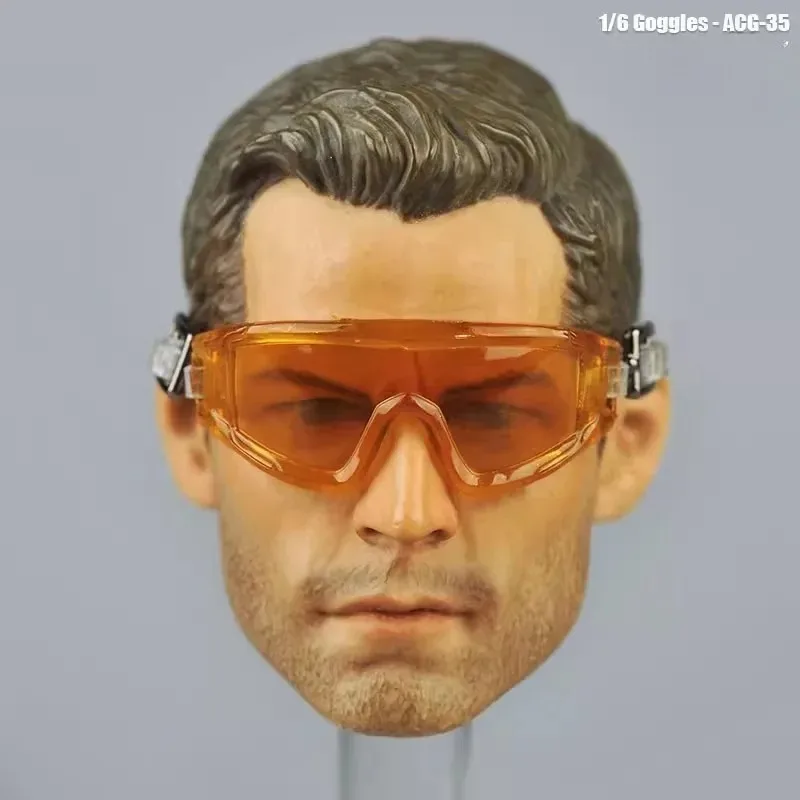 1/6 مقياس الذكور الجندي النظارات الشمسية دراجة نارية الرمال نظارات ACG-35 دمية نظارات نموذج ل 12 بوصة عمل أرقام الجسم التبعي #5