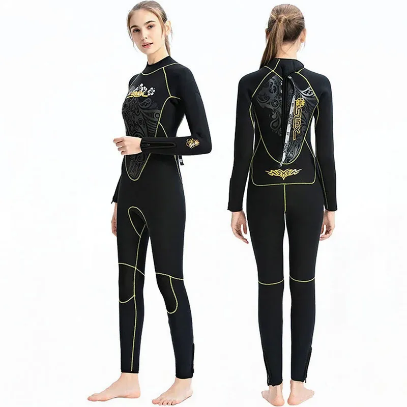 

Wetsuit 5mm Women Diving Suits Zipper Sleeve Neoprene Surf Wet Suit Jumpsuit Full Bodysuit Kayak