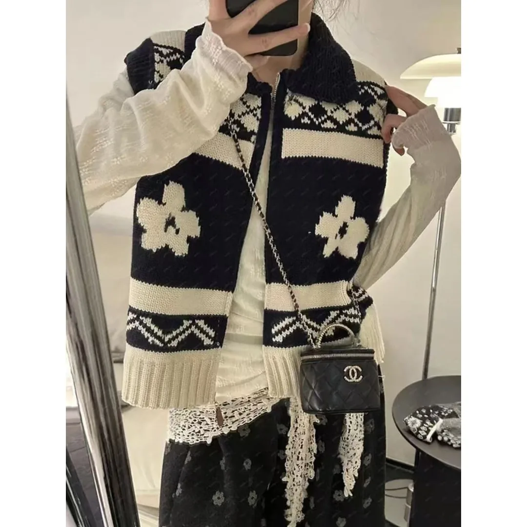 

Women's Knitted Sweater Vest Top Svel Fair Isle Pattern Vintage Sle Autumn Winter Faion Slimming Design