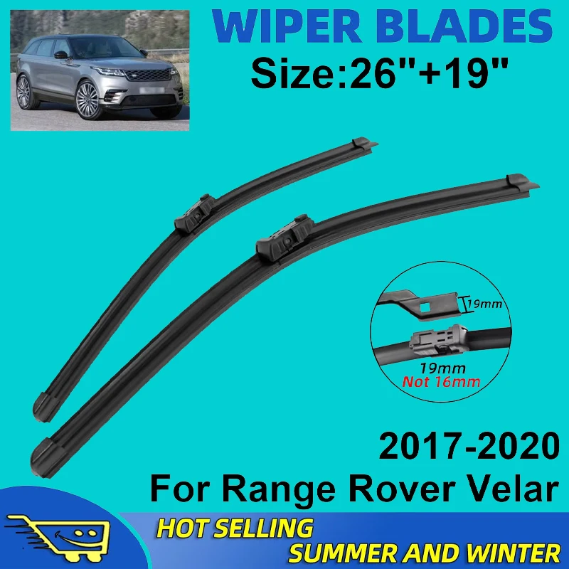 2PCS ใบปัดน้ําฝนชุดสําหรับ Range Rover Velar 2017-2020 2018 2019 ด้านหน้ากระจกแปรงกระจกหน้าต่างอุปกรณ์เสริม