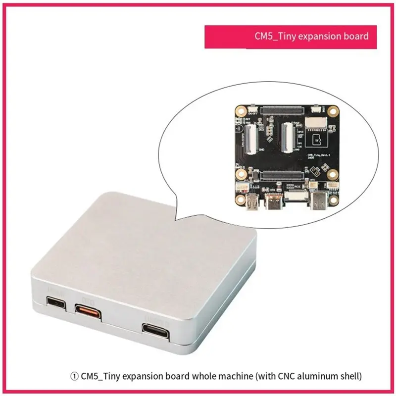 A53M-For Raspberry Pi CM5 Expansion Board With CNC Aluminum Case Support Openwrt 4G Wifi USB OTG Ports