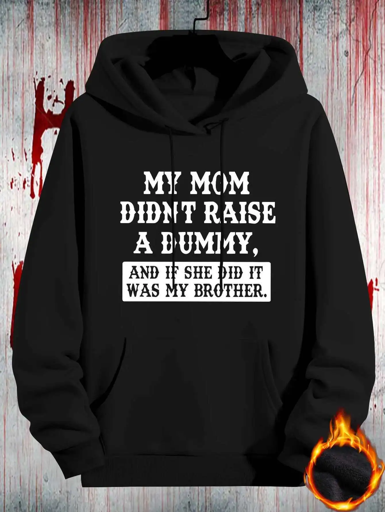 1 سترة مطبوعة "Mom D't Raise a Fool" - سترة بقلنسوة من البوليستر للرجال - طراز كاجوال، أكمام طويلة، خفيفة قابلة للتمدد #1