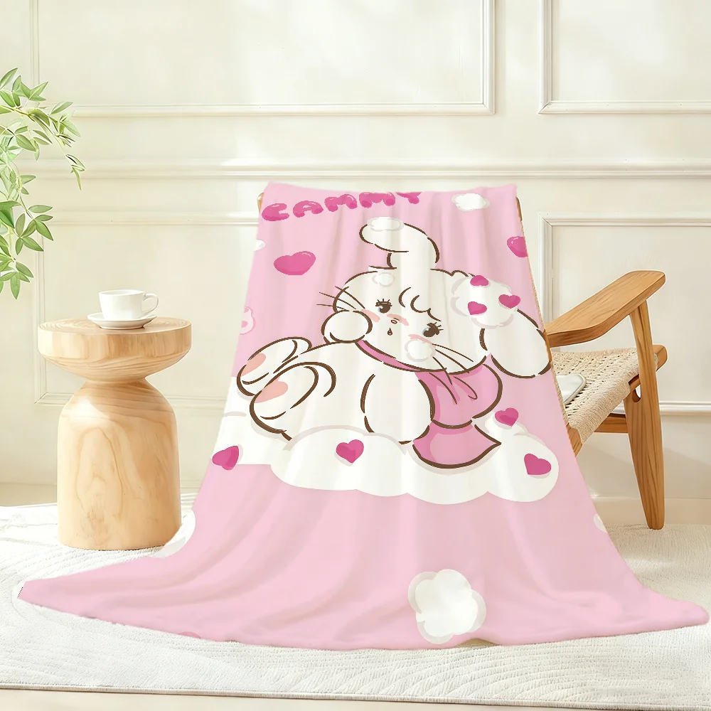 Cute Chibi Blanket Throw Super Cosy Plush M-Mikko-o Living Room Sofa Couch Childish Birthday Gifts