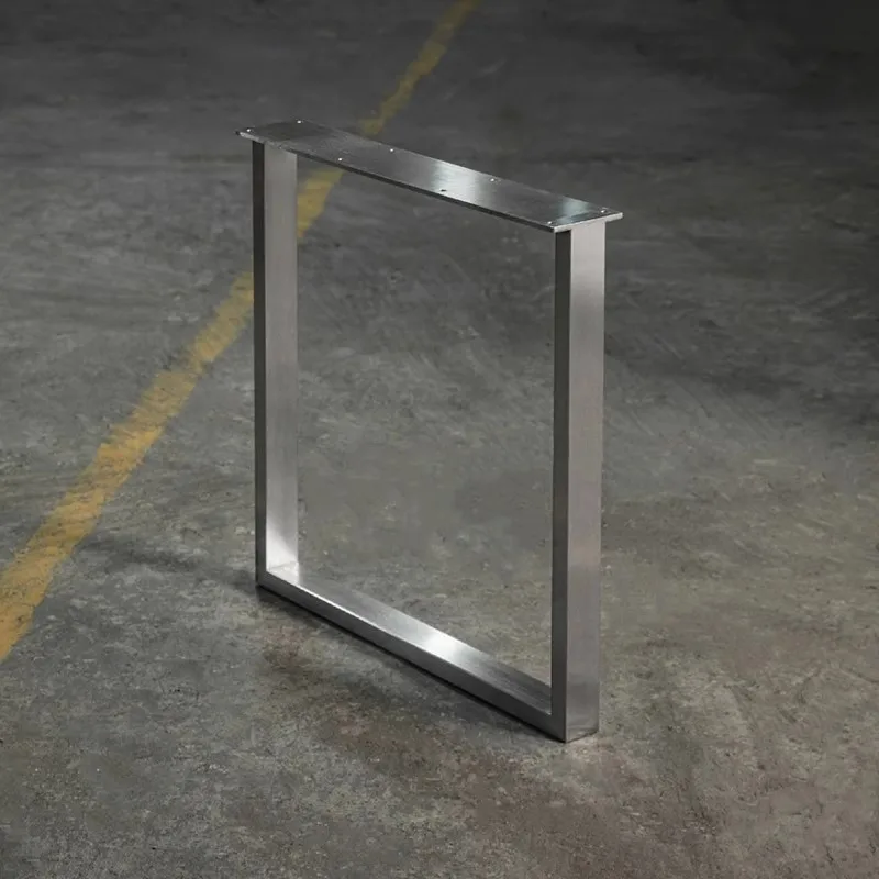 

Brushed 201 stainless steel table legs bracket dining table feet Bauhaus conference table large plate feet