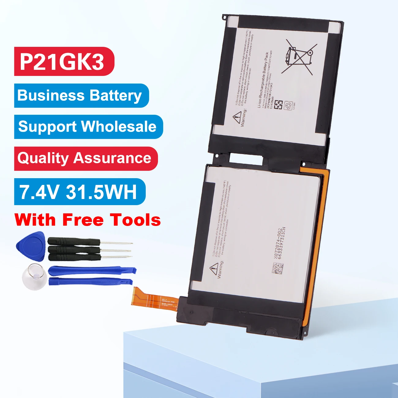 

KingSener P21GK3 Laptop Battery For Microsoft Surface RT 1516 Tablet PC 21CP4/106/96 7.4V 4120mAh 31.5WH