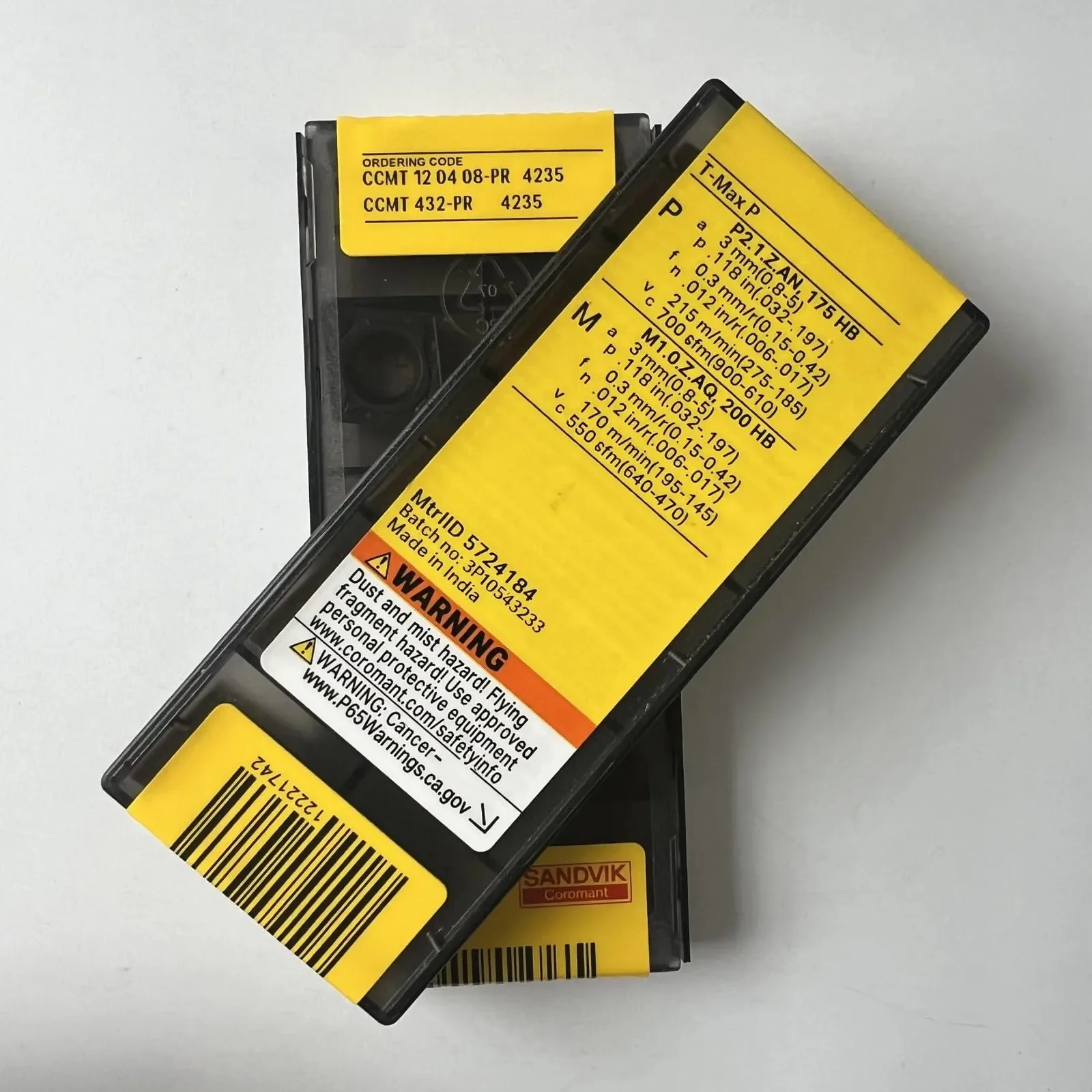 오리지널 SANDVIK / CCMT120408-PR 4235 / 경합금 CNC 블레이드 10개